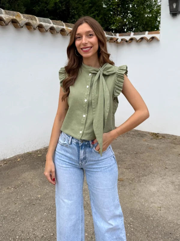 Camisa Turia Lazo Verde - Talla única
