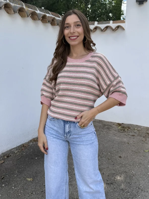 Jersey Calado Rosa Empolvado