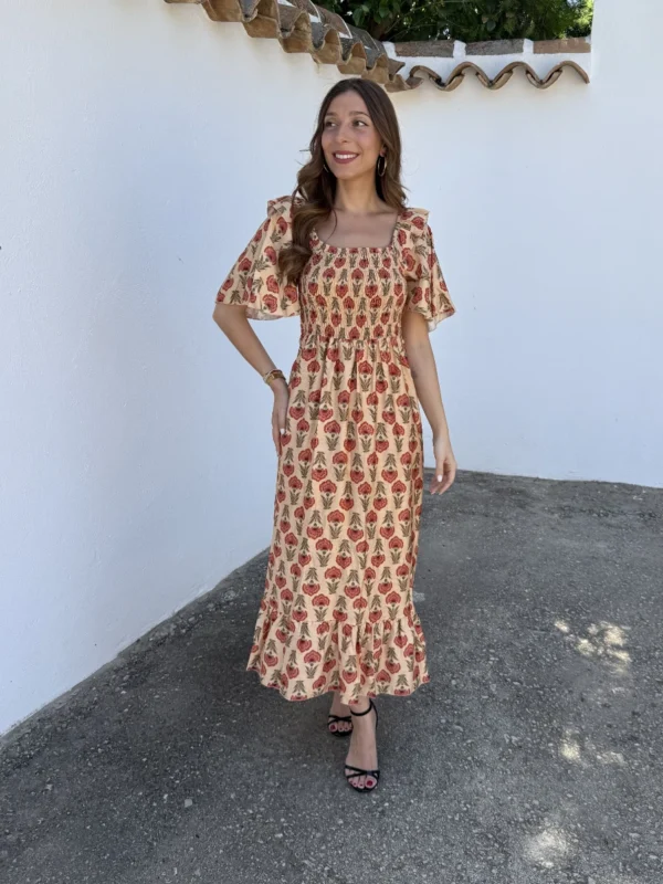 Vestido Goya Melocotón
