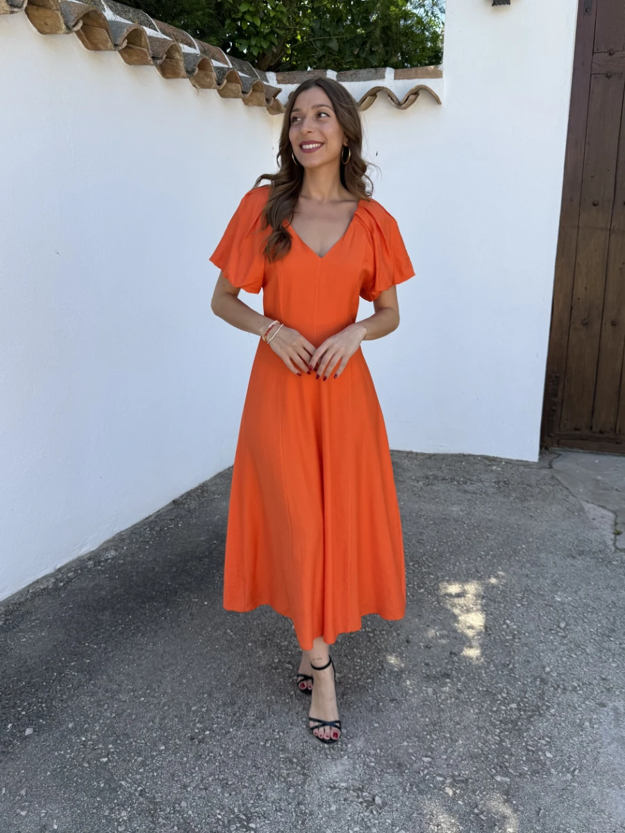 Vestido Amaranto Naranja - Imagen 4