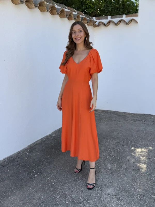 Vestido Amaranto Naranja