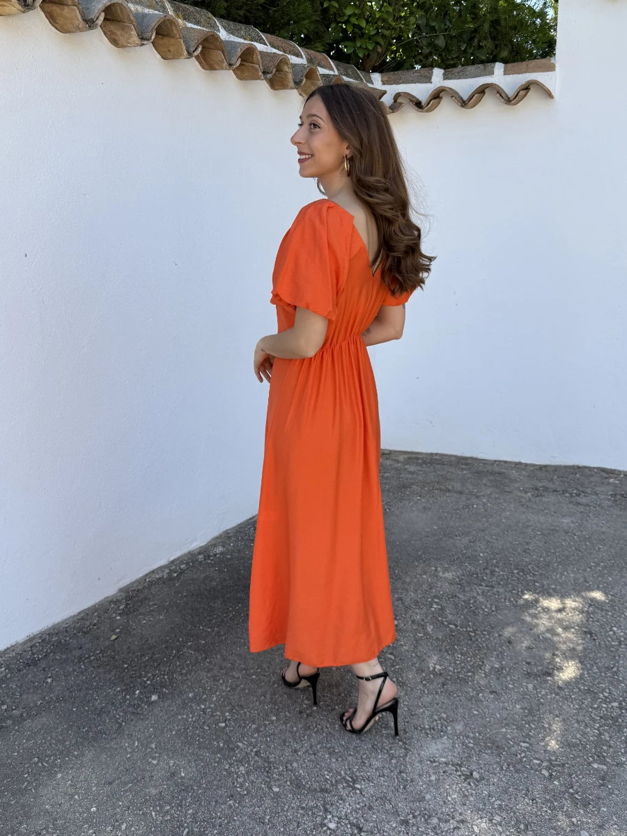 Vestido Amaranto Naranja - Imagen 3