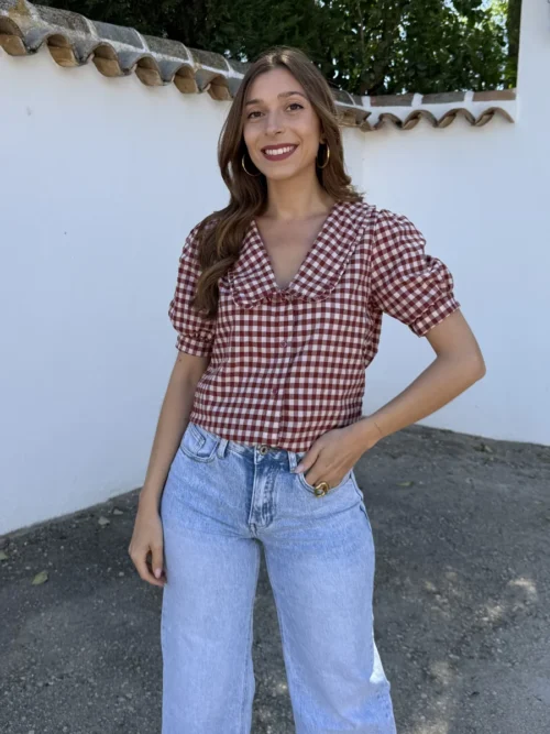 Camisa Vichy Lorena Burdeos