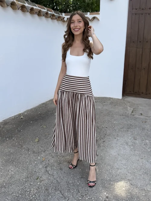 Falda Fabiana Marrón