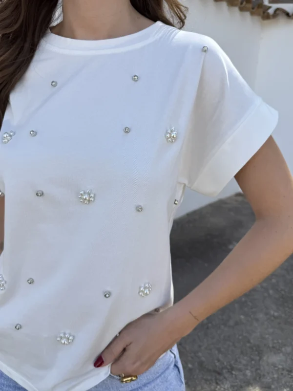 Camiseta Perlitas Blanca