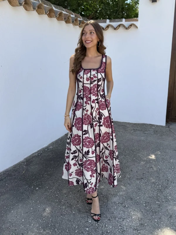 Vestido Rubí Flor Morada - Talla única