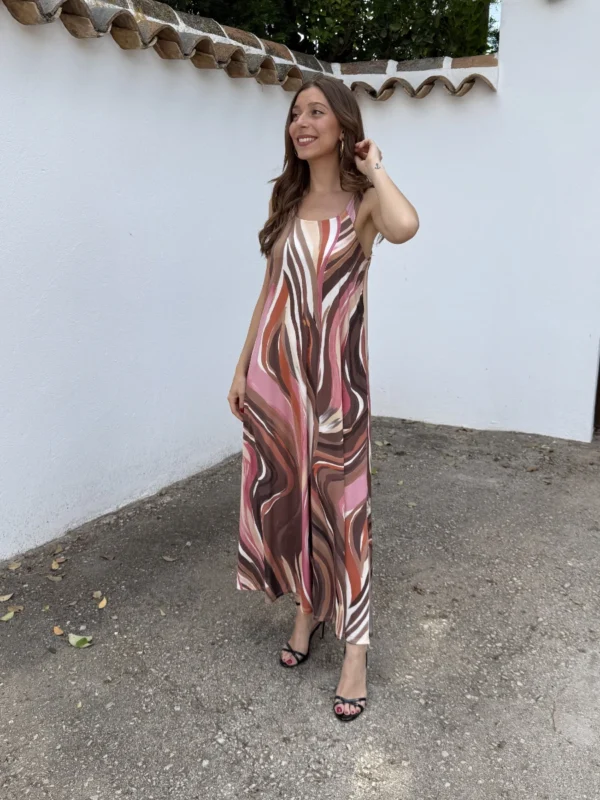 Vestido Licra fría Guadalupe Rosa - Talla única