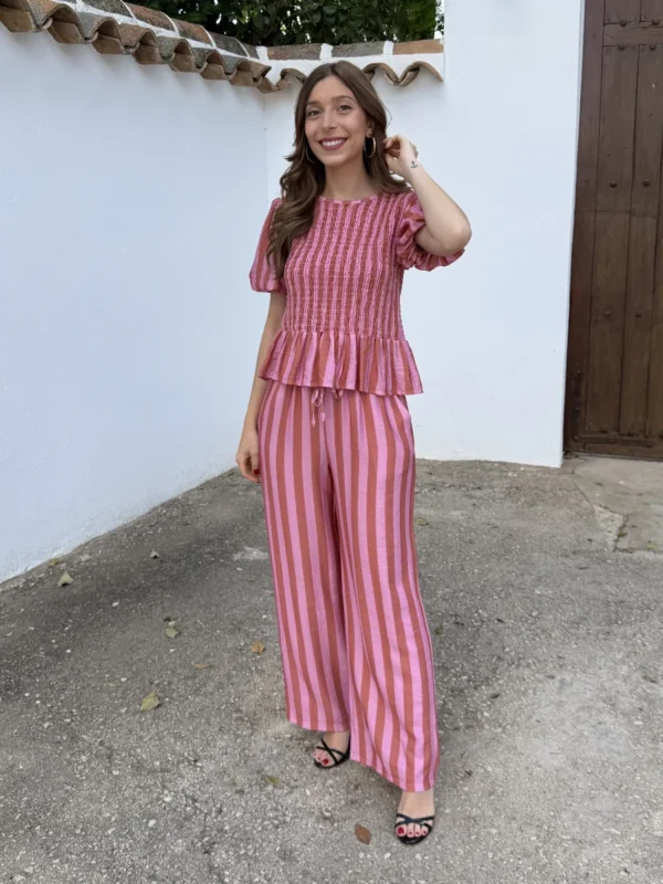 Conjunto Ronda Rayas Naranja