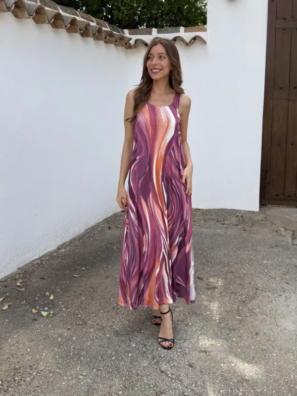 Vestido Licra fría Guadalupe Morado - Talla única