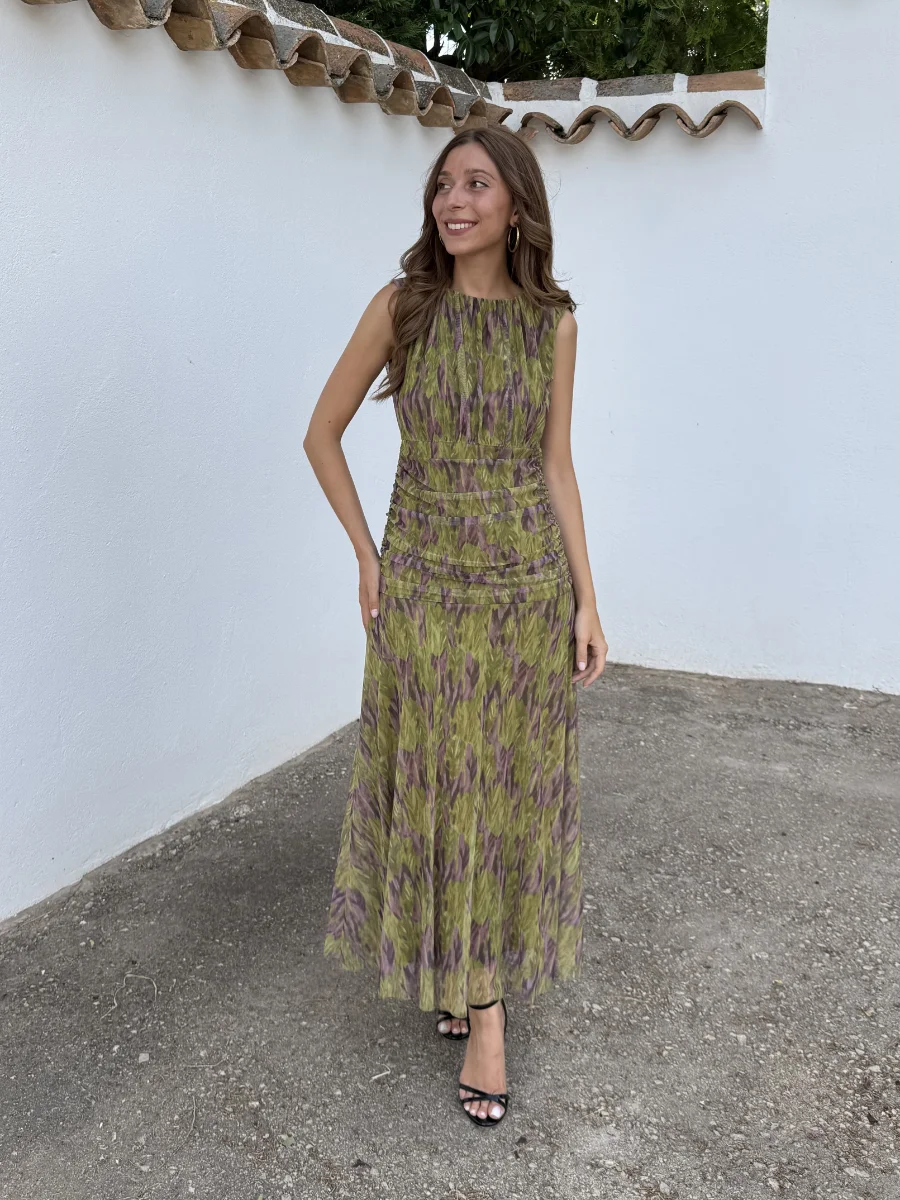 Vestido Barbate Tul Verde