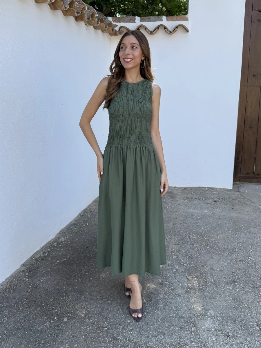 Vestido Basic Verde - Imagen 4