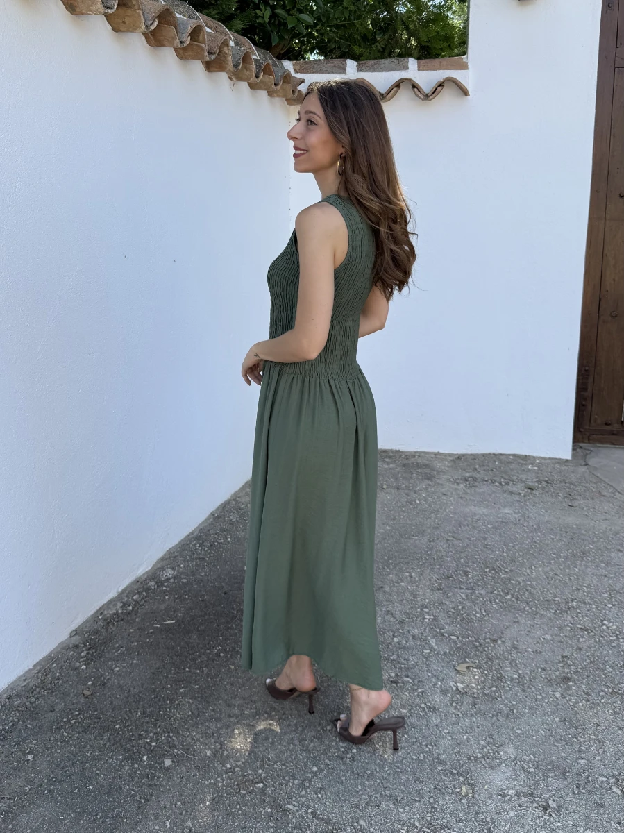 Vestido Basic Verde - Imagen 3