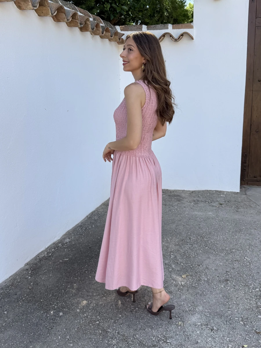 Vestido Basic Rosa - Imagen 4
