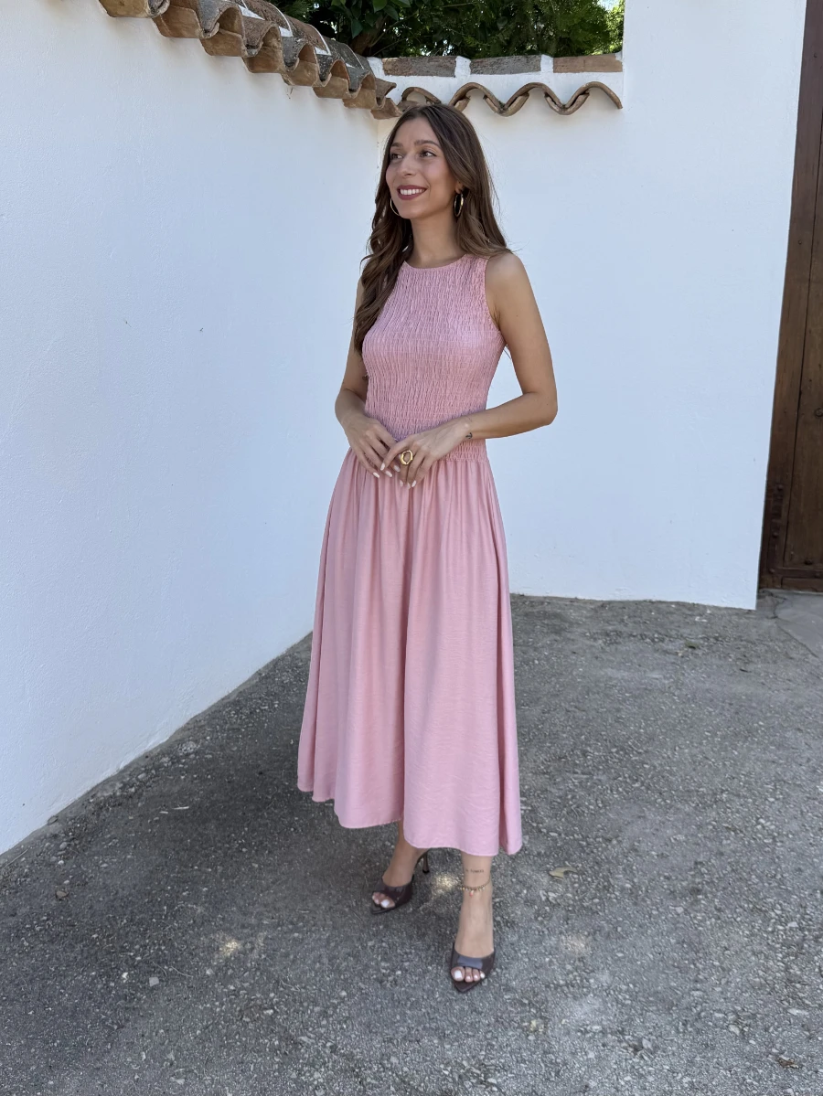 Vestido Basic Rosa - Imagen 3