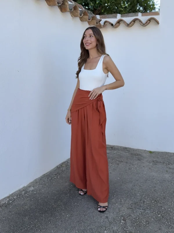 Pantalón Pañuelo Teja