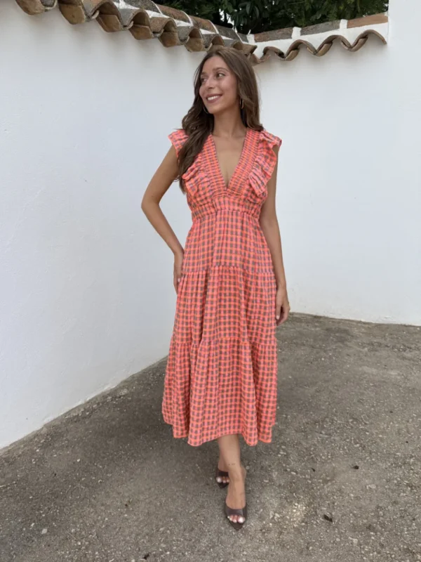 Vestido Malibu Flúor Coral