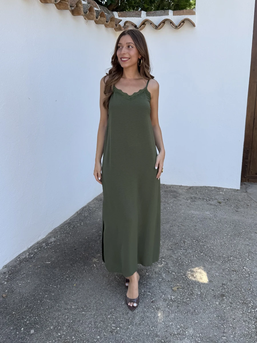 Vestido Lencero Verde - Imagen 3