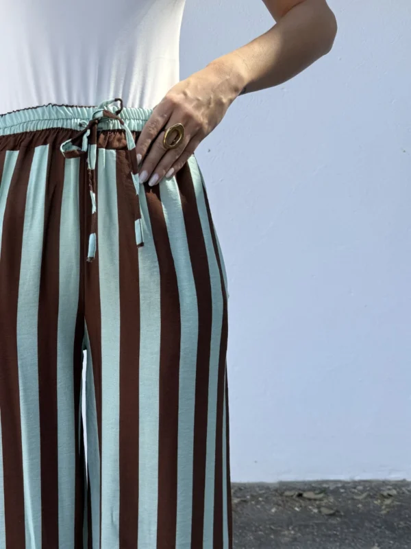 Pantalón Rayas Verde/Choco