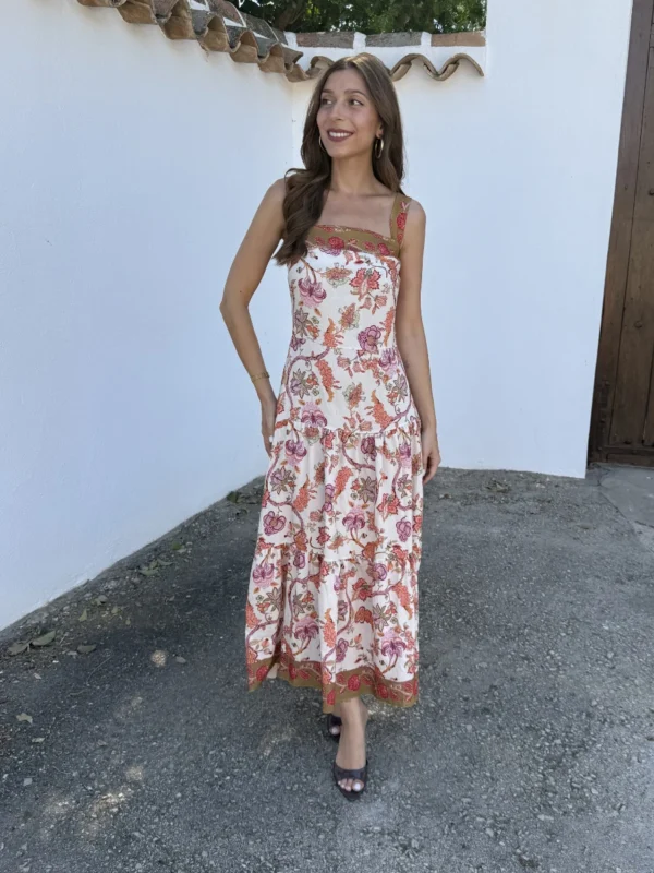 Vestido Nilo Pistacho/Naranja
