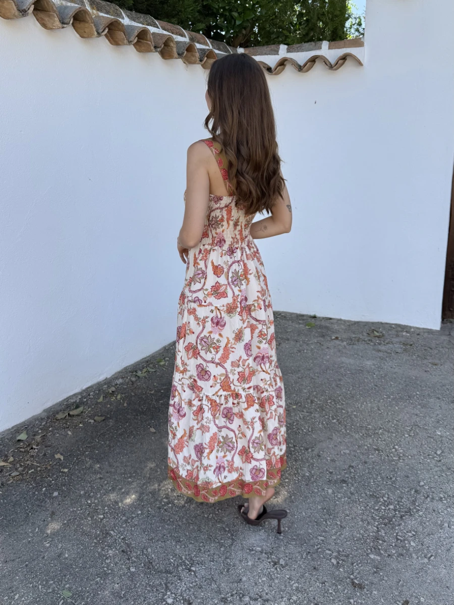 Vestido Nilo Pistacho/Naranja - Imagen 5