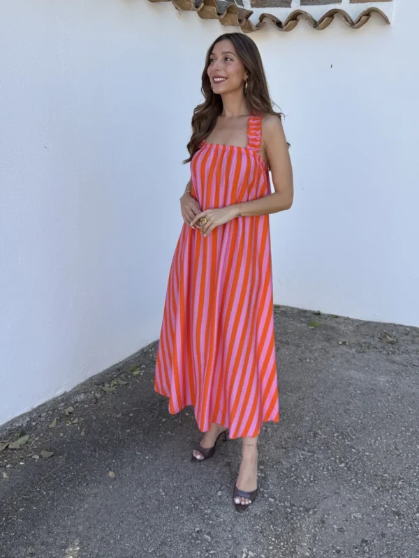 Vestido Salero Rosa/Naranja