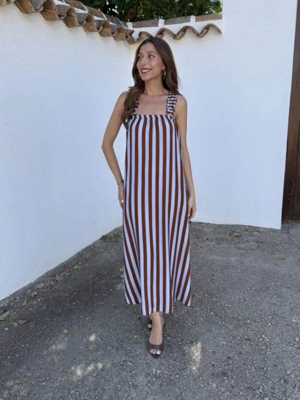 Vestido Salero Azul/Choco