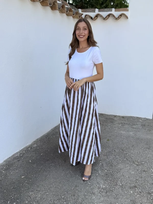Vestido Combinado Blanco