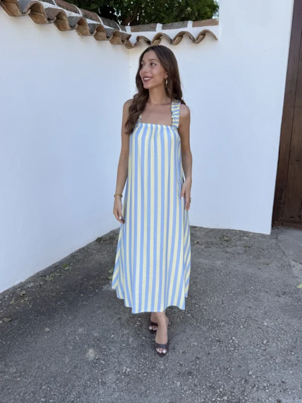 Vestido Salero Azul/Amarillo