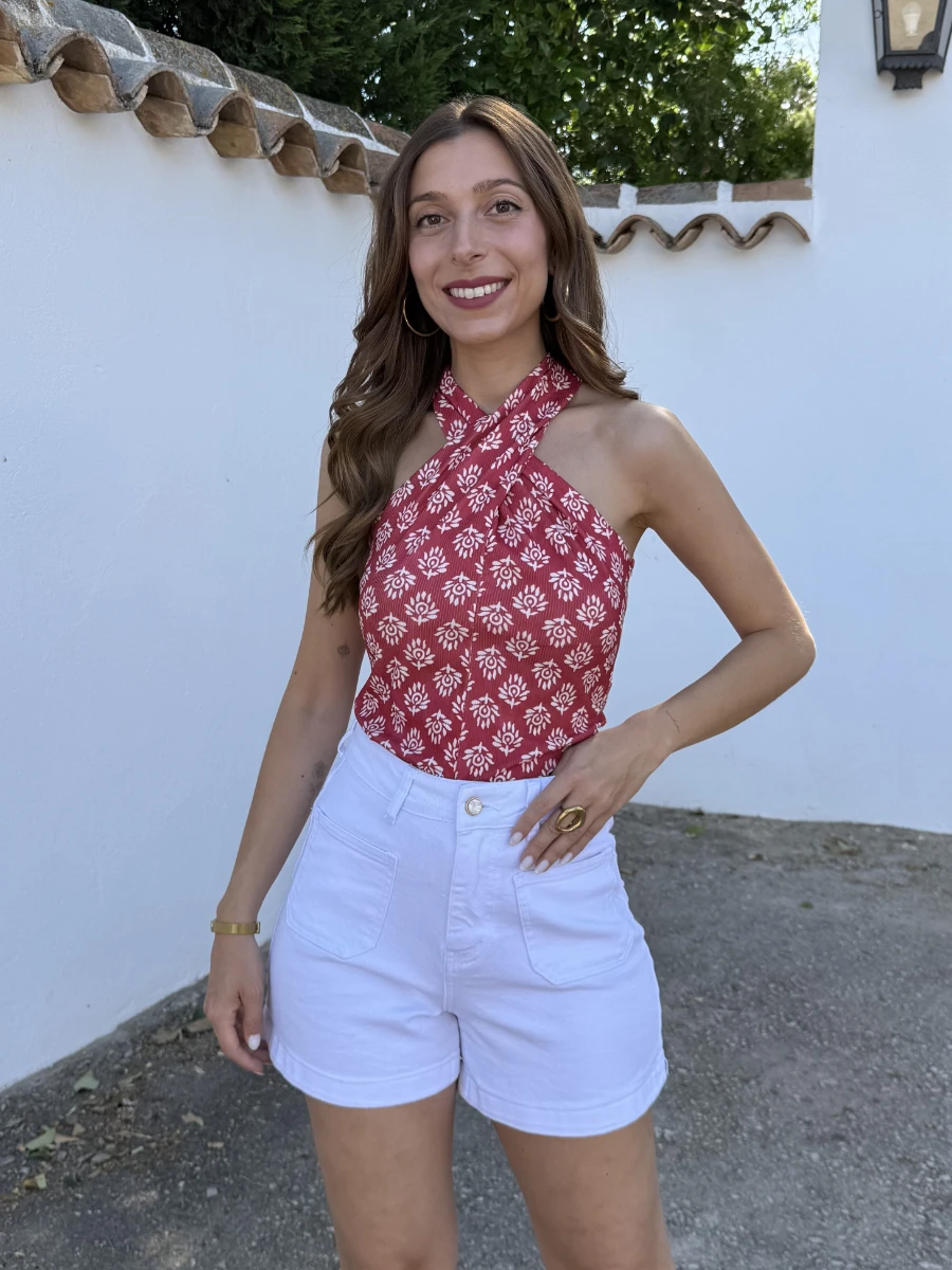 Top Halter Dalia Rosado - Imagen 2