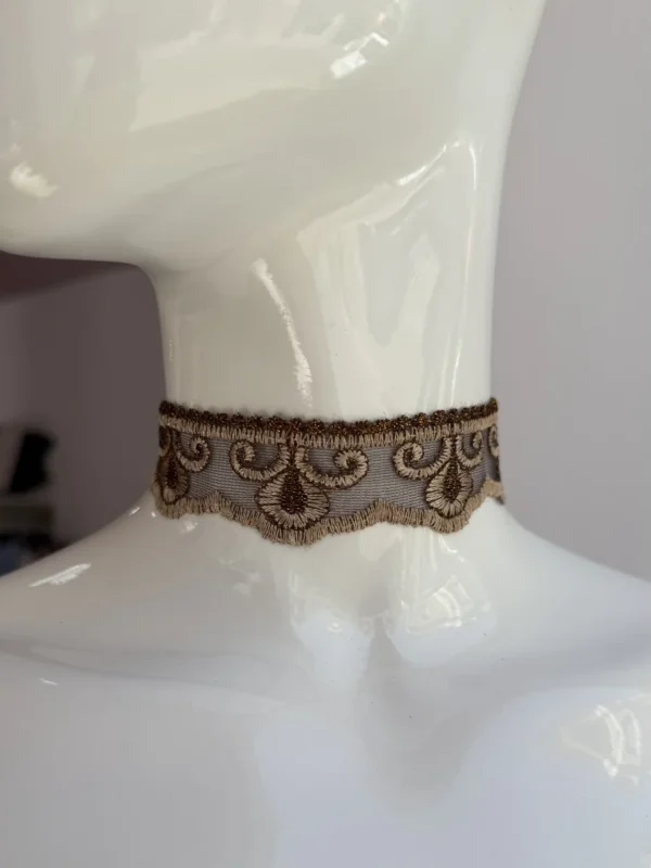 Choker Tela Marrón