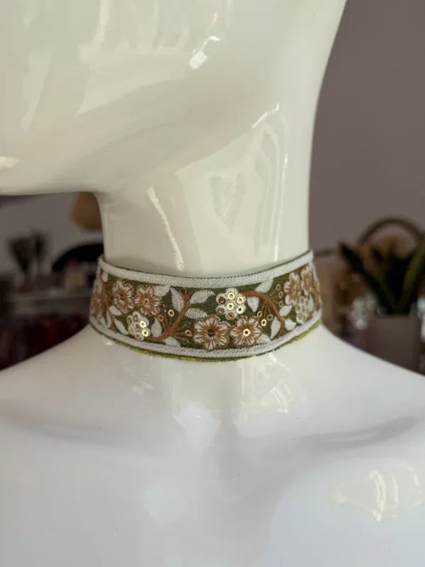Choker Tela Verde
