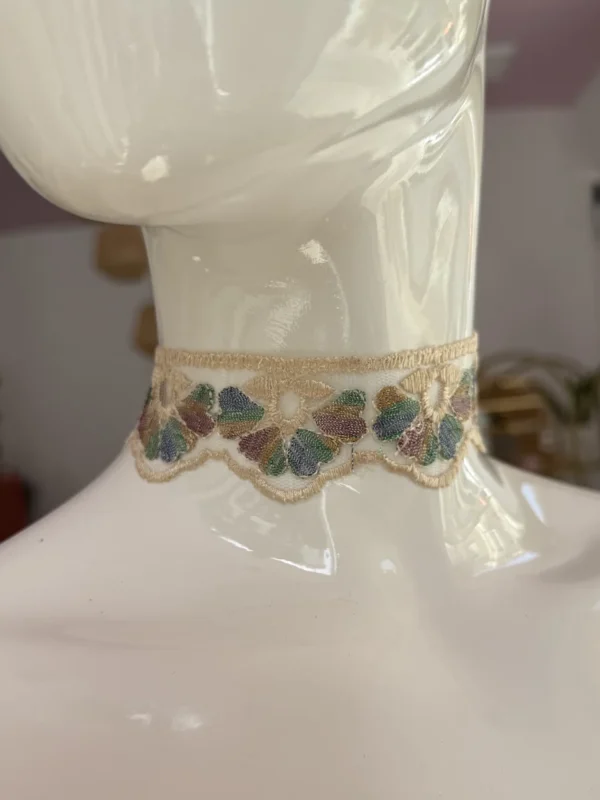Choker Tela Flores Multicolor