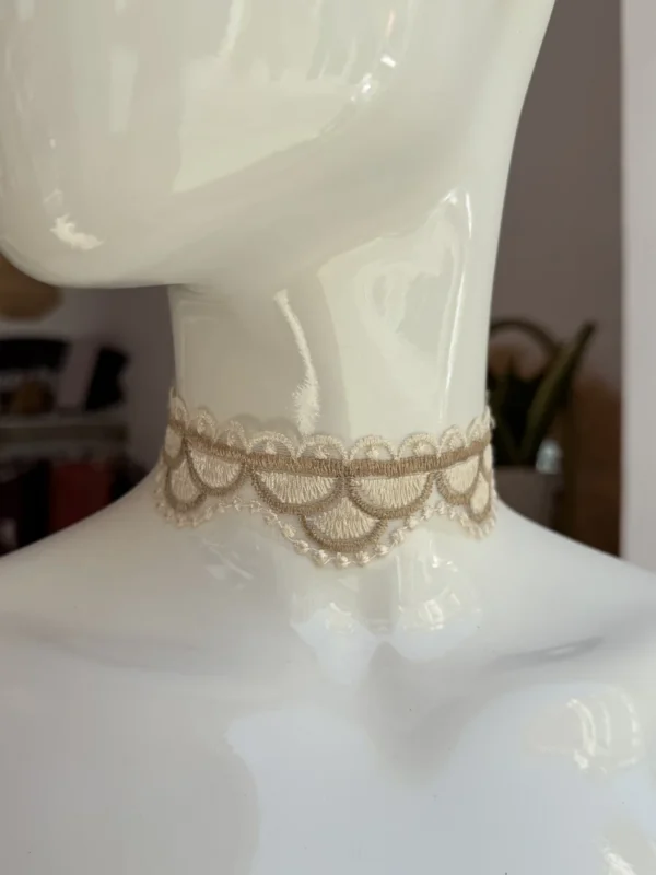 Choker Tela Beige