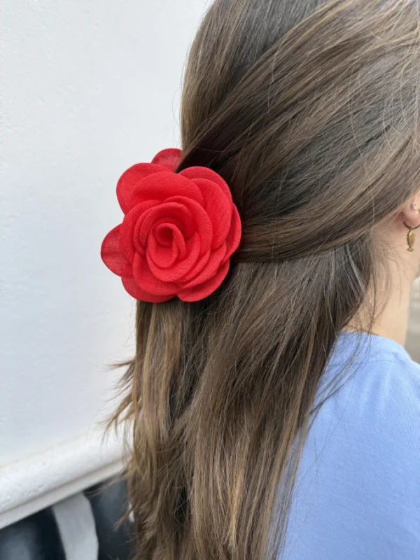 Pinza Flor Rojo