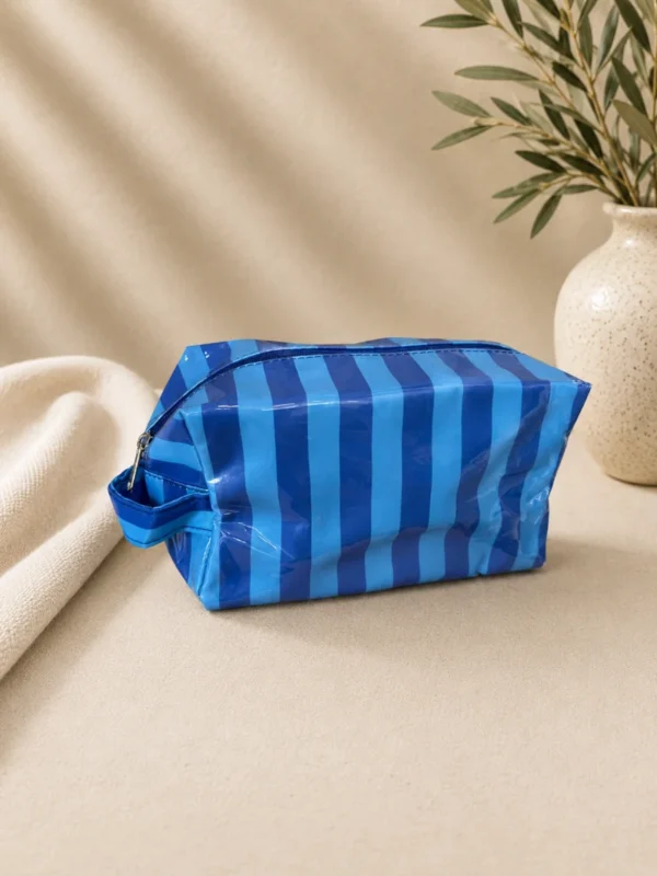 Neceser Impermeable Rayas Azul