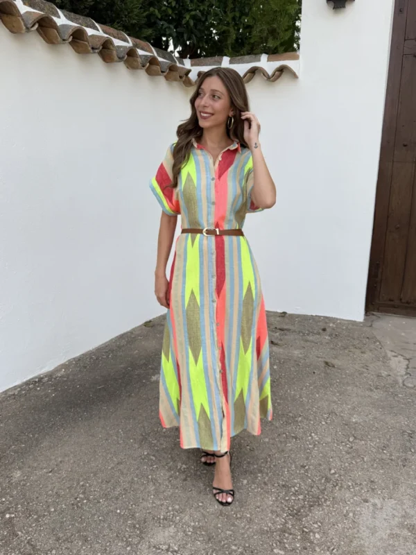 Vestido Étnico Flúor - Talla única
