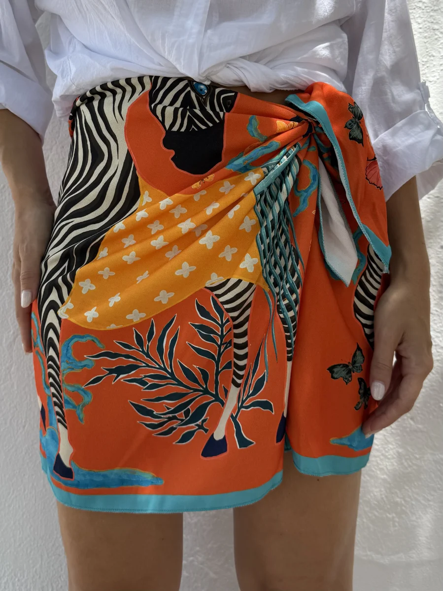 Falda Pareo Naranja