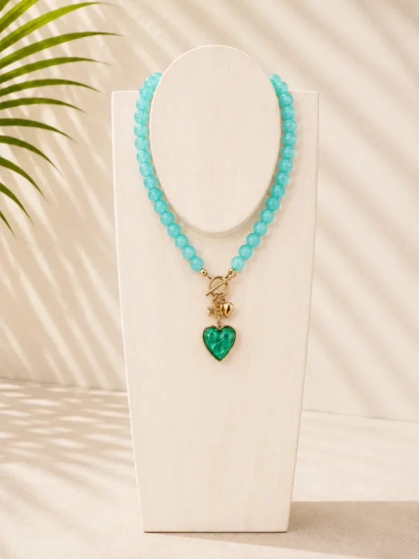 Collar Corazón Turquesa