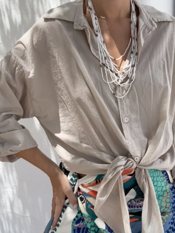 Camisa Taupe Nudo
