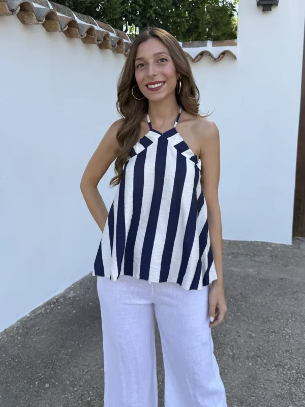 Top Abadía Azul Marino