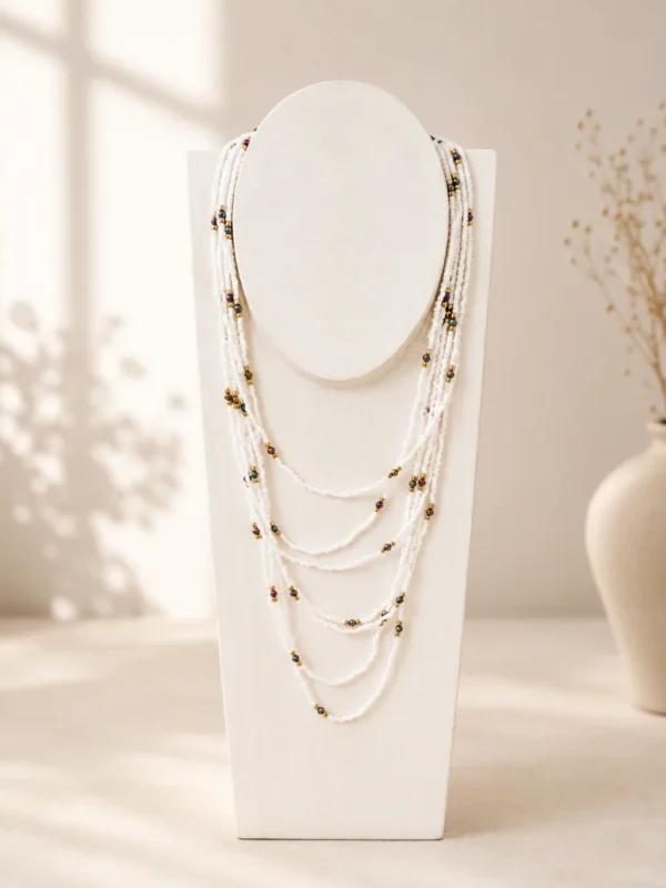 Collar Cascada Blanco