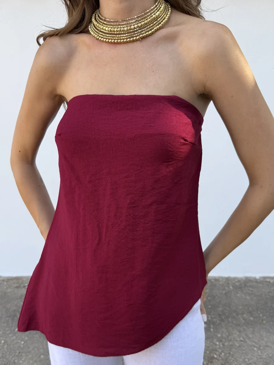 Top Isolde Burdeos - Imagen 2