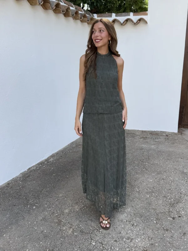 Conjunto Bordado Verde