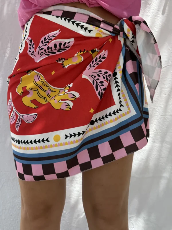 Falda Pareo Rojo