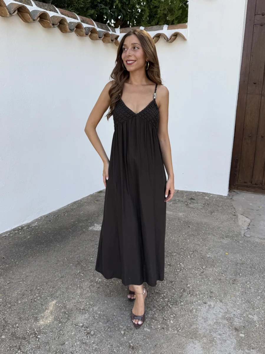 Vestido Croché Choco