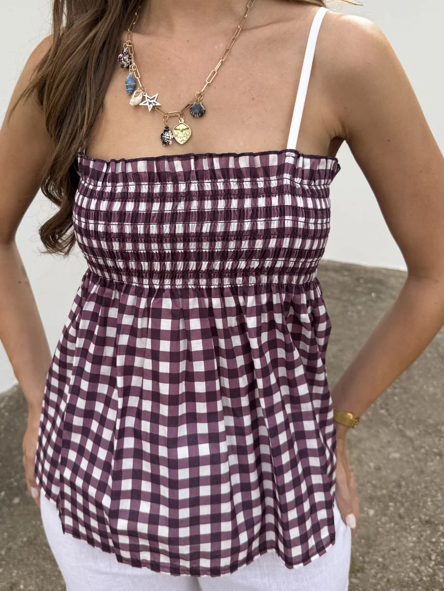 Top Vichy Morado - Imagen 3