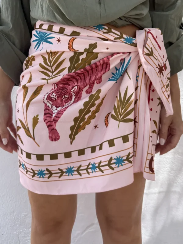 Falda Pareo Rosa Pastel Tigre