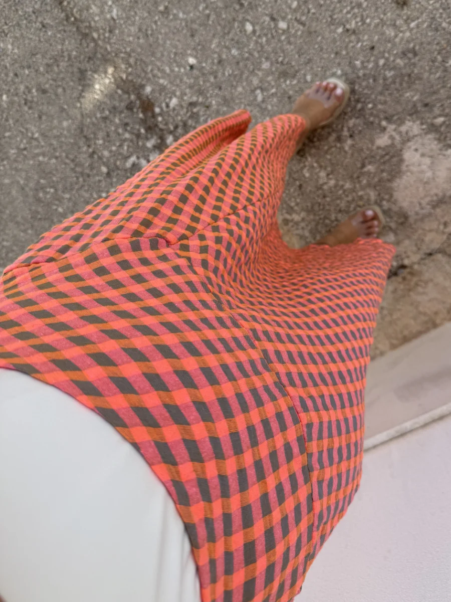 Falda Vichy Flúor Coral - Imagen 5