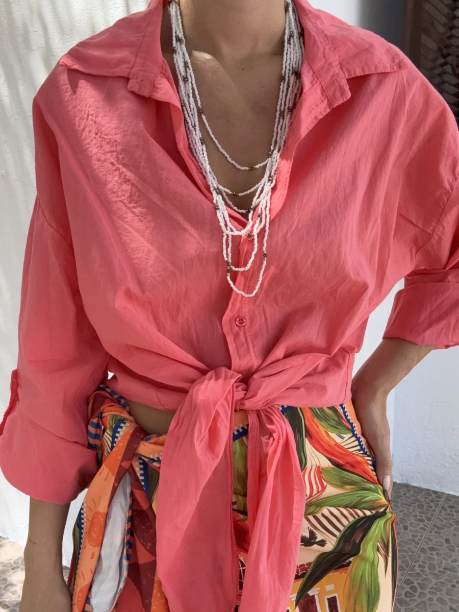Camisa Coral Nudo