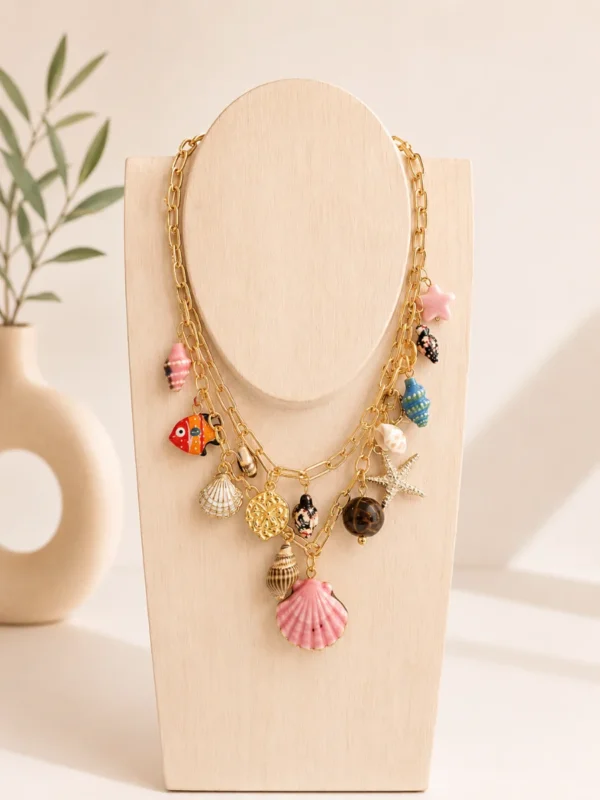 Collar Arrecife Doble Dorado